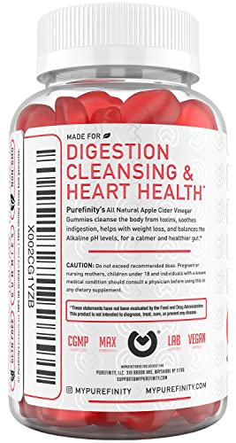 PUREFINITY Apple Cider Vinegar Gummies – Raw, Natural, Unfiltered ACV from The Mother PUREFINITYAu supplements