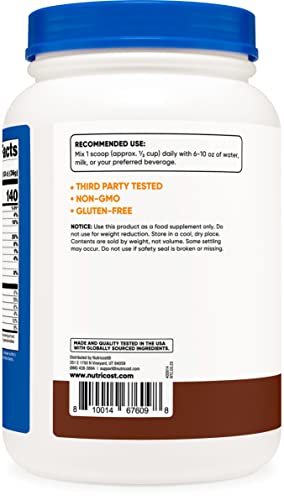 Nutricost Whey Protein Concentrate (Chocolate) 2LBS - Gluten Free & Non-GMO NutricostUS supplements