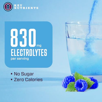 KEY NUTRIENTS Multivitamin Electrolytes Powder No Sugar - Tempting Blue Raspberry KEY NUTRIENTSUS supplements