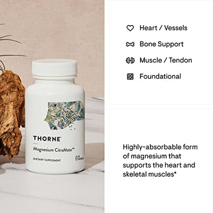 THORNE Magnesium CitraMate - Magnesium Supplement with Citrate-Malate - Support THORNEUS supplements