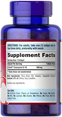 Puritan's Pride CoQ10 100mg, Supports Heart Health, 240 Rapid Release Softgels Puritan's PrideUS supplements