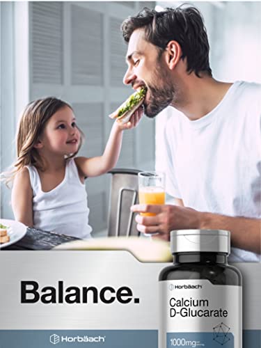 Calcium D-Glucarate 1000mg | 120 Capsules | Non-GMO, Gluten Free Supplement HorbäachAu supplements