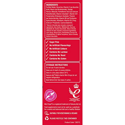 Natures Aid Mini Drops Multi-vitamin for Infants and Children, Sugar Free, 50 ml Natures AidUS supplements