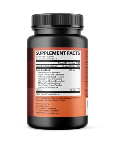 HAVASU NUTRITION Night Time Fat Burner Pills with Apigenin | 50mg | 60 Count HAVASU NUTRITIONAu supplements
