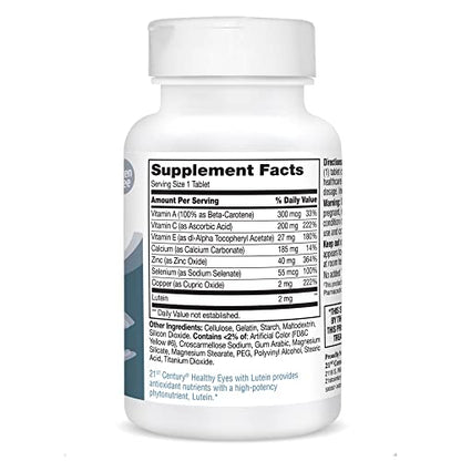 21st Century Healthy Eyes with Lutein Tablets, 60 Count, White (27452) 21st CenturyUS supplements