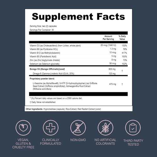 LOONI Balance Beam Mood Complex Supplement | PMS Relief with Ashwagandha, Vitamin B12 L·OONIAu supplements