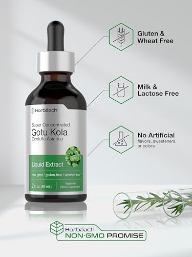 Gotu Kola Extract | 2 fl oz | Alcohol Free | Super Concentrated Liquid Herb Supplement HorbäachUS supplements