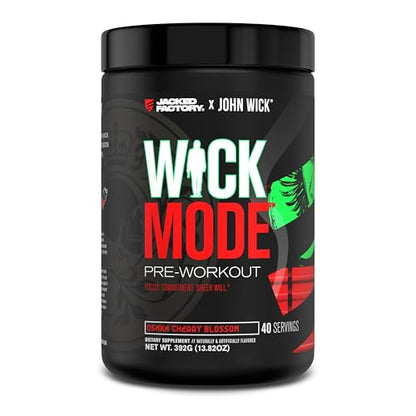 Jacked Factory X John Wick - Wick Mode Pre Workout Powder - Intense Energy, Battle-Rea Jacked FactoryUS supplements