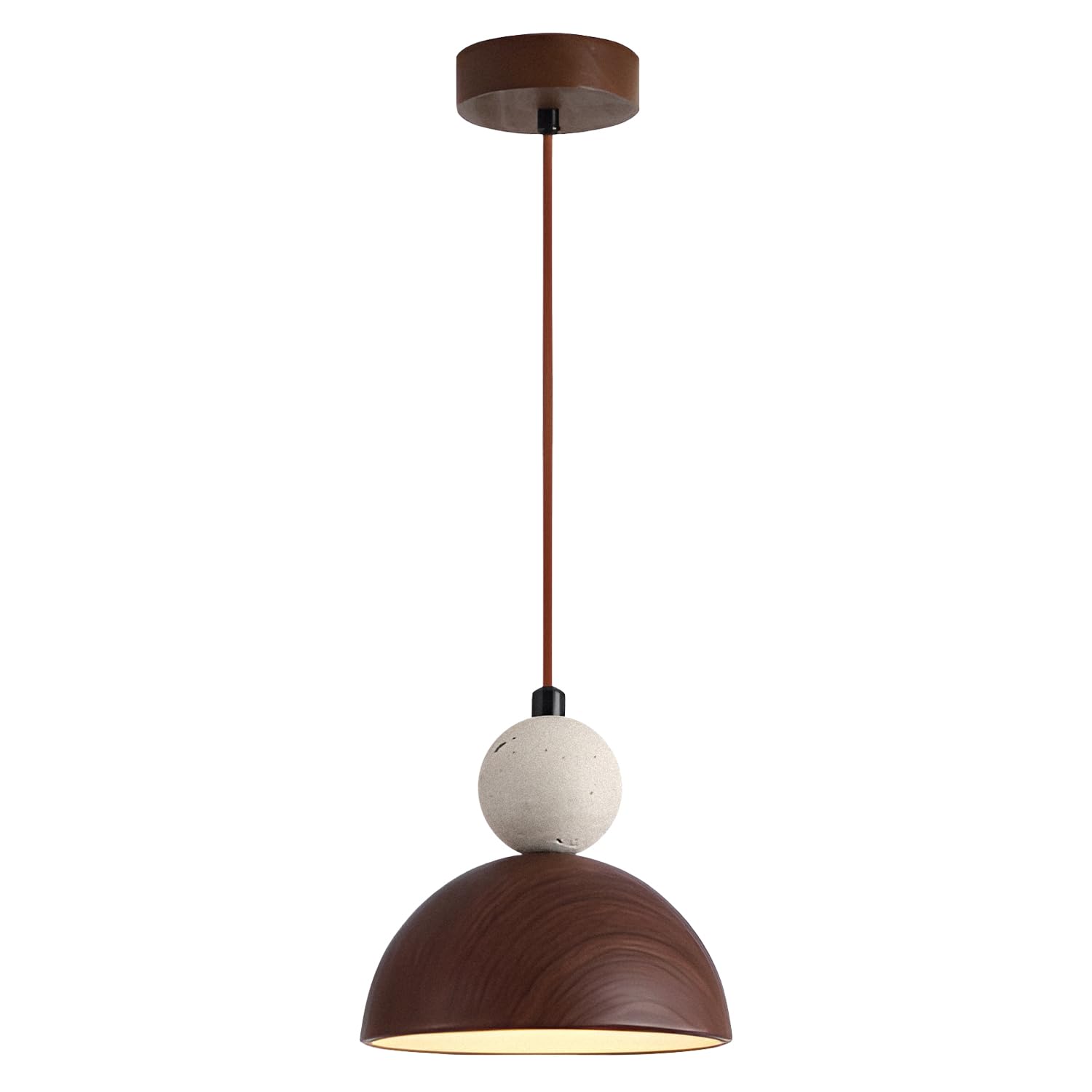 BOKT Wabi Sabi Pendant Light Nordic LED Ceiling Hanging Light Modern Natural Stone Pendant Light Adjustable Dimmable Walnut Mini Chandelier for Dining Room Living Room BOKTAu supplements