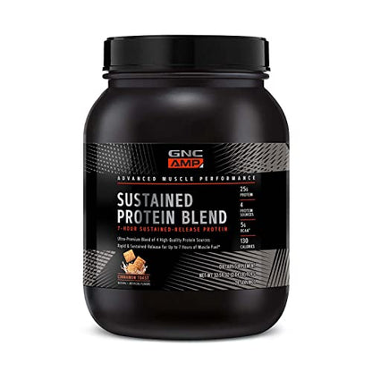 GNC AMP Sustained Protein Blend | Targeted Muscle Building and Exercise Formula GNCUS supplements