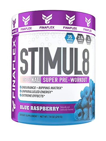 FINAFLEX STIMUL8 Original Super Pre-Workout, Blue Raspberry - Energy, Strength FINAFLEXAu supplements