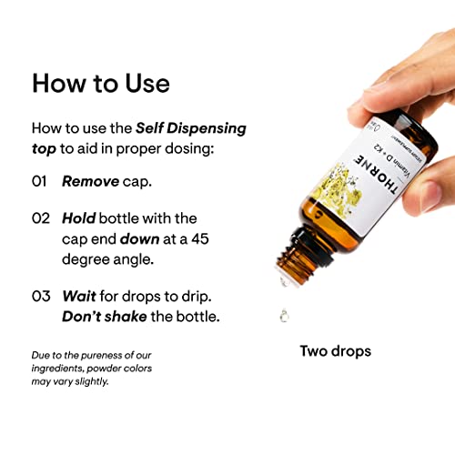 THORNE Vitamin D + K2 Liquid with a metered Dispenser - Vitamins D3 and K2 to Support THORNEUS supplements