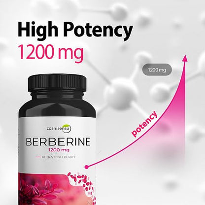 Coshisensu Berberine HCI 1200mg - Premium Berberine Supplements - 60 Capsules CoshisensuUS supplements