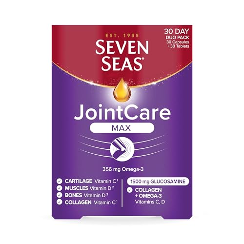 Seven Seas JointCare Max, With High-Strength Glucosamine plus Omega-3, Collagen Seven SeasUS supplements