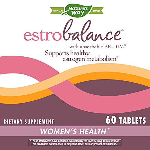 Nature's Way Estrobalance, Absorbable BR-DIM, Supports Healthy Estrogen Metabolism*, Vegan, Gluten Free, 60 Tablets (Packaging May Vary) Nature's WayAu supplements