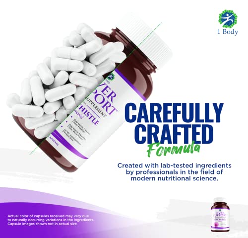 1 Body Liver Support: Twin Pack - 60 Capsules Each - Milk Thistle 1 BodyAu supplements