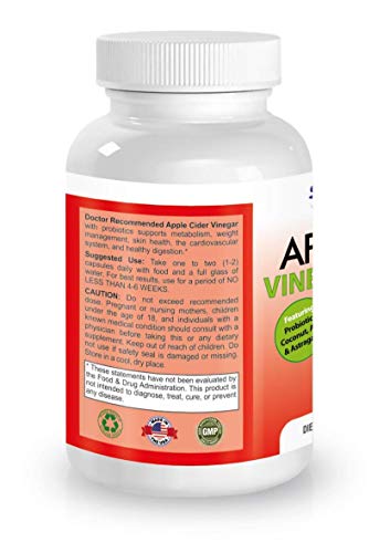 Apple Cider Vinegar Capsules - 100% Organic Apple Cider Vinegar Pills 1500 mg DOCTOR RECOMMENDED SUPPLEMENTSAu supplements