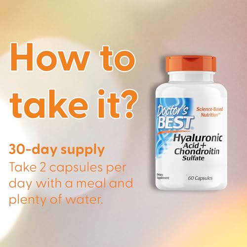 Doctor's Best, Hyaluronic Acid with Chondroitin Sulphate and Collagen, 60 Capsules, Gluten Free, SOYA Free Doctor's BESTAu supplements