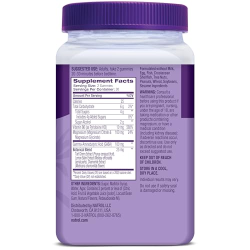Natrol Sleep & Restore Magnesium Glycinate Blend Gummies, Magnesium for Sleep Aids for Adults, Melatonin-Free, Cherry Flavored, 30 Day Supply NatrolAu supplements