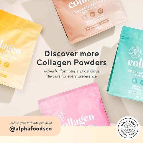 Collagen Powder with Hyaluronic Acid 400g - Collagen Peptides Supplement + Amino Acids Alpha FoodsAu supplements