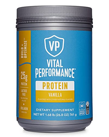 Vital Performance Protein Powder, 25g Lactose-Free Milk Protein Isolate Casein & Whey Vital ProteinsUS supplements