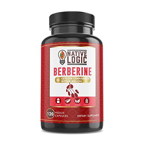 Native Logic Berberine HCL 1200mg with Ceylon Cinnamon, Bitter Melon, and Green Tea Native LogicUS supplements