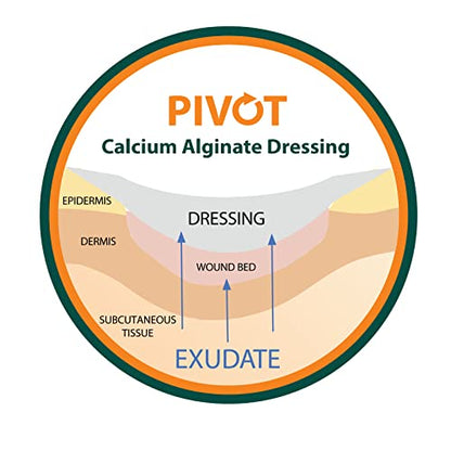 Pivot Calcium Alginate Wound Dressing – All-Natural First Aid | 4x5 Dressin LMP LINKS MEDICAL PRODUCTS INC.US supplements
