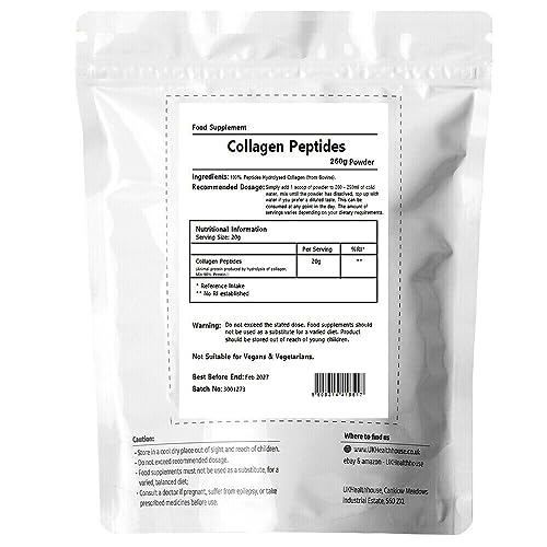 250g UKHealthHouse Collagen Powder, Bovine Collagen Peptides Powder UKHealthHouseAu supplements