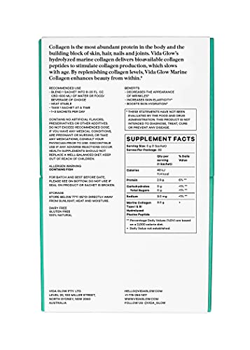 Vida Glow Marine Collagen Powder Sachets Original Vida GlowUS supplements