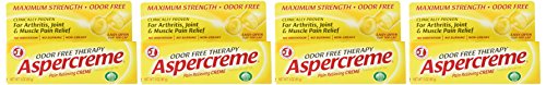 Aspercreme Maximum Strength Pain Relief Cream with Aloe 3 oz. (Pack of 4) for Arthritis Joint & Muscle Pain AspercremeAu supplements