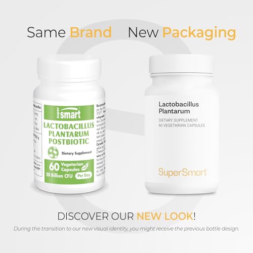 Supersmart - Lactobacillus Plantarum PostBiotic 20 Billion CFU per Day (Immuno-LP20) - Heat-Treated Probiotic Supplement | Non-GMO & Gluten Free - 60 Vegetarian Capsules SupersmartAu supplements