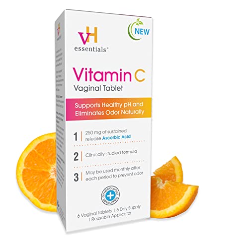 vH essentials Vitamin C Vaginal Tablet | Boric Acid Suppository Alternative | Supports Healthy pH and Eliminates vH essentialsAu supplements