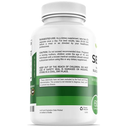 healblend Organic Irish Moss, Bladderwrack, Burdock, & BioPerine - 1405mg with Black Pepper healblendUS supplements