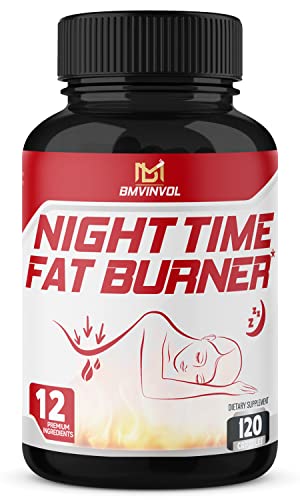 BMVINVOL Night Time Fat Burner 120Capsules, 12-in-1 Powerful Blend of Green Tea BMVINVOLUS supplements
