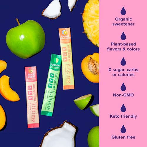 Ultima Replenisher Daily Electrolyte Drink Mix – Mocktini Variety, 18 Stickpacks – Hydration Ultima ReplenisherUS supplements