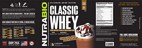 NutraBio Classic Whey Protein Powder- 25G of Protein Per Scoop - No Fillers, Artificial NutraBioUS supplements