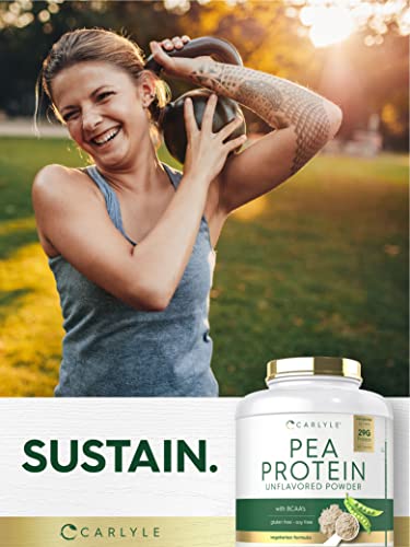 Carlyle Pea Protein Powder with BCAA'S 7lb | Unflavored | 29G Protein | Non-GMO, Gluten CarlyleUS supplements