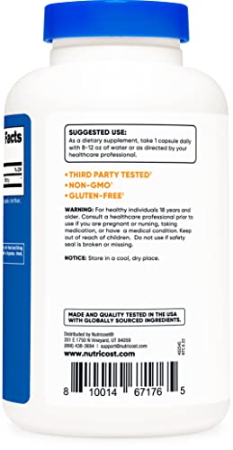 Nutricost Inositol Capsules 500mg, 240 Capsules - Veggie Capsules, Non-GMO, Gluten NutricostUS supplements