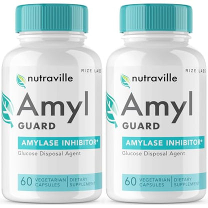 rize labs (2 Pack Nutraville Amyl Guard Dietary Supplement, Nutraville Amyl Guard Weight rize labsUS supplements