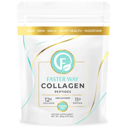 FASTer Way to Fat Loss, Unflavored, 360g Grass-Fed Beef Collagen Peptides for Skin FASTer Way to Fat LossUS supplements