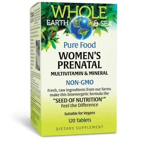 Natural Factors Whole Earth & Sea, Women's Prenatal Multivitamin and Mineral, Whole Food Supplement, Vegan, 120 Tablets Natural FactorsAu supplements