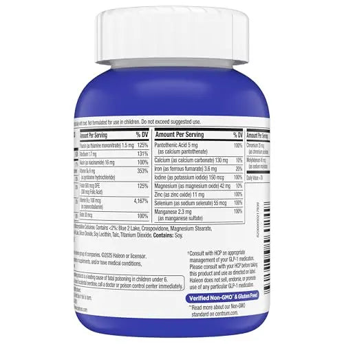 Centrum Nutrient Replenish GLP-1 Nutrition Support Multivitamin for Whole Body Health and Appearance - 180 Tablets, 6 Month Supply CentrumAu supplements