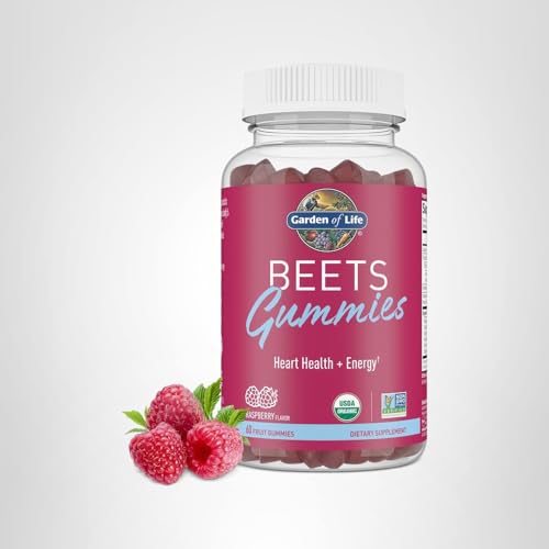 Garden of Life Organic Beet Root Gummies Made from Pectin with Antioxidants, Vitamin C, Vitamin D & B12 for Heart Health & Energy – BEETS Gummies – Vegan, Gluten Free, Non GMO, Raspberry, 30 Servings Garden of LifeAu supplements