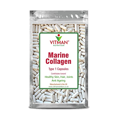 Marine Collagen Capsules - 600mg High Strength Hair, Skin and Joint Supplement VitMan NutritionAu supplements
