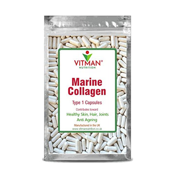 Marine Collagen Capsules - 600mg High Strength Hair, Skin and Joint Supplement VitMan NutritionAu supplements