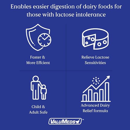 ValuMeds Fast Acting Dairy Relief Lactose Enzymes, 120 Softgels, Help Prevent Gas ValuMedsUS supplements