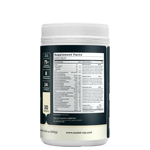 Nuzest Greens Powder Good Green Vitality – Vitamins, Minerals & Superfoods – Vegan Multivitamin Supplement (300g) Nuzestnz supplements