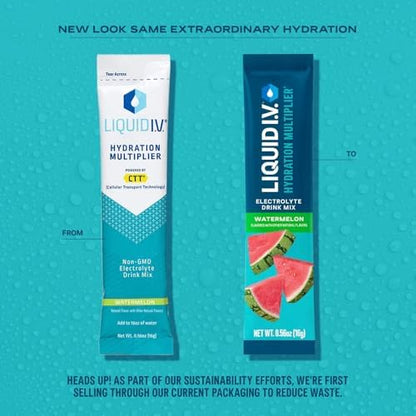 Liquid I.V.® Hydration Multiplier® - Watermelon | Electrolyte Powder Drink Mix | 1 Pack (16 Servings) Liquid I.V.US supplements