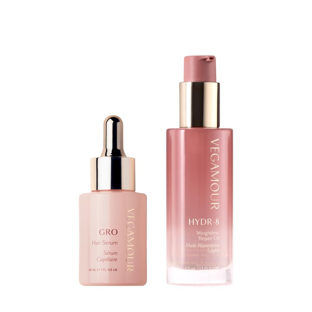 Vegamour GRO and Shine Kit Includes GRO Hair Serum & HYDR-8 Weightless Repair Oil for Fine or Thinning Hair VEGAMOURAu supplements