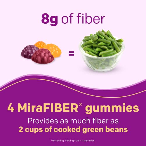 MiraLAX: MiraFIBER Gummies, 8g of Daily Prebiotic Fiber with B Vitamins to Support MiraLAXUS supplements